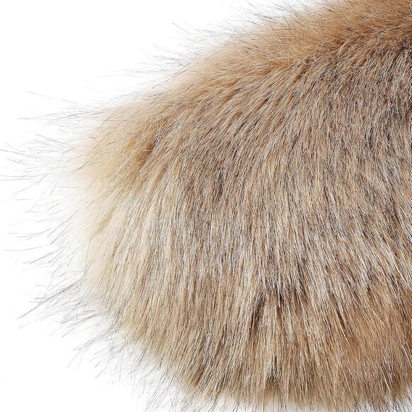 Women's Faux Fur Shawl Wrap Collar Winter Bridal Party Cover Up - Picture 5 of 6